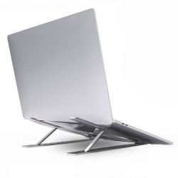 Складна алюмінієва підставка для ноутбука з чохлом Empire (NS-155) Срібляста