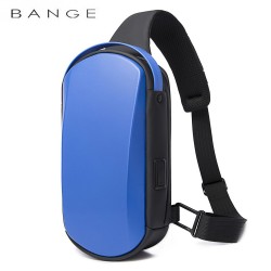 Рюкзак с одной лямкой Сумка слинг Bange (BGS7256 Blue)  9.7'' с защитным каркасом и USB + Micro USB Синий 