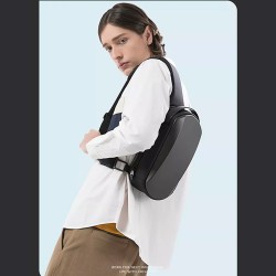 Рюкзак с одной лямкой Сумка слинг Bange (BGS7256 Gray) 9.7''  с защитным каркасом и USB + Micro USB Серый