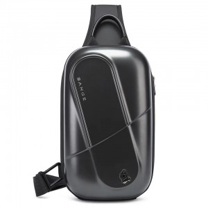 Рюкзак з однією лямкою Сумка слінг Bange (BGS7353 Dark Gray) 9.7'' із захисним каркасом Темно сірий