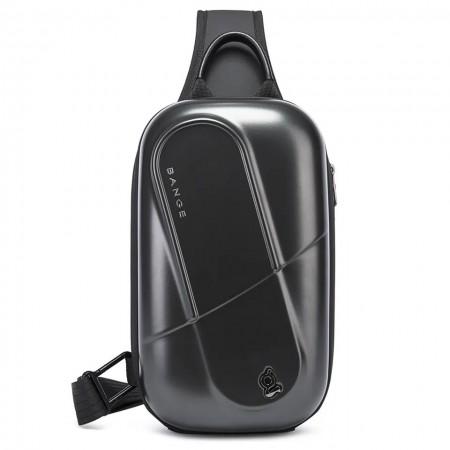 Рюкзак с одной лямкой Сумка слинг Bange (BGS7353 Dark Gray) 9.7'' с защитным каркасом темно-серый 