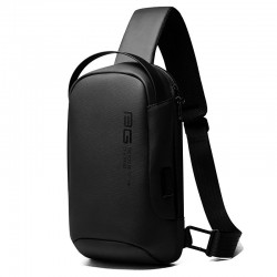 Рюкзак с одной лямкой Сумка слинг Bange (BGS7221 Black) 9.7'' с USB + Micro USB Черный