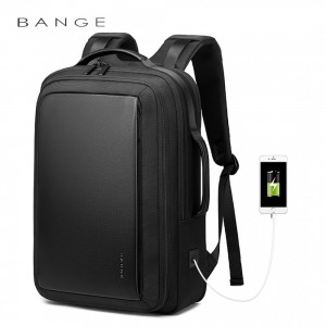 Класичний діловий чоловічий рюкзак Bange (BGS56) з USB Чорний