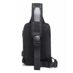 Рюкзак з однією лямкою Сумка слінг Bange (BGS22002 Black) 9.7'' з USB Чорний