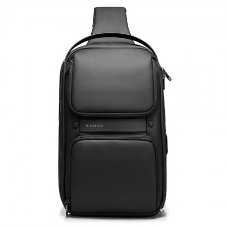 Рюкзак с одной лямкой Сумка слинг Bange (BGS7258 Black) 11'' с USB 2.0 + Micro USB Черный 