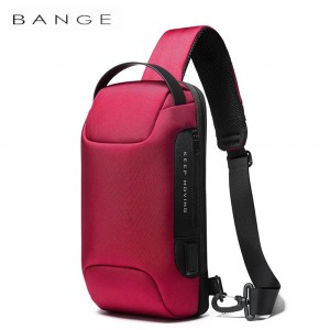 Рюкзак с одной лямкой Сумка слинг Bange (BGS22085 Red) 9.7'' з USB 3.0 Micro USB Червоний