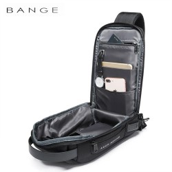 Рюкзак с одной лямкой Сумка слинг Bange (BGS22085 Black) 9.7'' с USB 3.0 Micro USB Черный