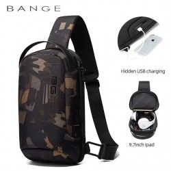 Рюкзак з однією лямкою Сумка слінг Bange (BGS7221-Camo) 9.7'' з USB + Micro USB  Камуфляж