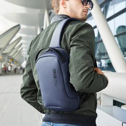 Рюкзак з однією лямкою Сумка слінг Bange (BGS7221-Blue) 9.7'' з USB + Micro USB Синій