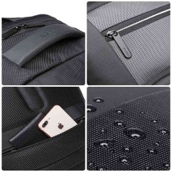 Рюкзак Bange (BGS1922 Gray) 15.6" с USB Черный/Графитовый Серый