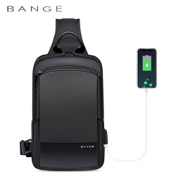 Рюкзак с одной лямкой Сумка слинг Bange (BGS77112 Black) 11" Черный с USB