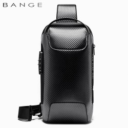 Рюкзак с одной лямкой Сумка слинг Bange (BGS22085 Plus Carbon Black) з USB 3.0 Micro USB Черный 
