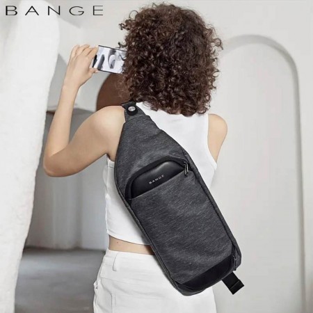 Рюкзак с одной лямкой Сумка слинг Bange (BGS2556 Gray) Серый 