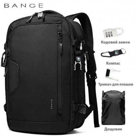 Рюкзак Bange (BGS22039 Black) 15.6" с водонепроницаемым чехлом Черный