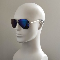 Поляризованные солнцезащитные очки 07003 Beach Force Polarized (Matrix Polarized) Серебро/Синее Зеркало