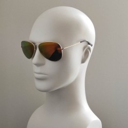 Поляризованные солнцезащитные очки 07004 Beach Force Polarized (Matrix Polarized) Золото/Оранжевое Зеркало