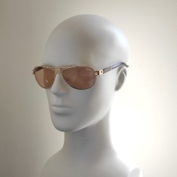 Солнцезащитные очки фотохром (хамелеон) Kaidi 8375, золотистая оправа, коричневые линзы