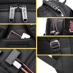 Рюкзак Bange (BGS1901 Black) 15.6" с USB Черный 