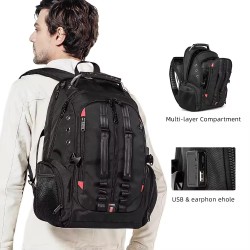 Рюкзак Bange (BGS1901 Black) 15.6" с USB Черный 