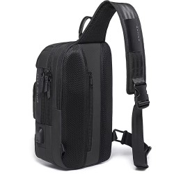 Рюкзак с одной лямкой Сумка слинг Bange (BGS7086 Black) 11'' с USB Черный 