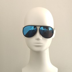 Солнцезащитные очки 15980 NN Черные с Синими Зеркальными Линзами