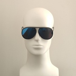 Солнцезащитные очки 15980 NN Черные с Синими Зеркальными Линзами