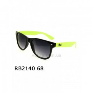 Солнцезащитные очки 2140 R.B C68 Черный Глянцевый/Желто-зеленый Заушник