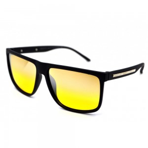 Поляризованные очки антифары 3155 Graffito Матовый черный/ желтая зеркальная линза