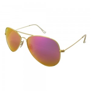 Сонцезахисні окуляри 3026 R.B скло Матове Золото/Яскраво-рожеве Дзеркало