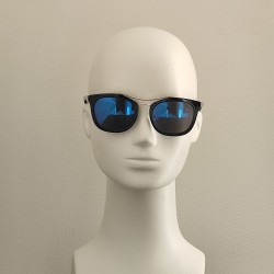 Солнцезащитные очки 1059 NN Черные с Синими Зеркальными Линзами