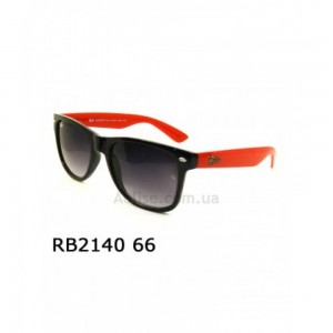 Сонцезахисні окуляри 2140 R.B C66 Чорний Глянсовий/Червоний Завушник